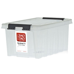 Контейнер 8 л с крышкой, прозрачный, 155х220х335 мм