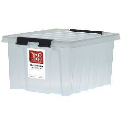 Контейнер 36 л с крышкой, прозрачный, 250х390х500 мм