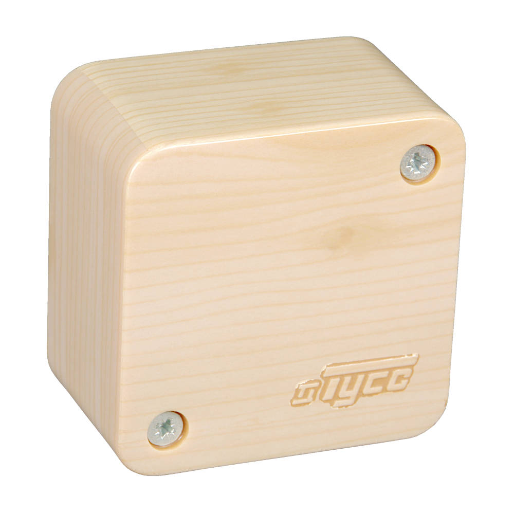 65002-27М Тусо Коробка распаячная о/п, 55х55х32мм (2 клеммника,сосна на светлой основе)